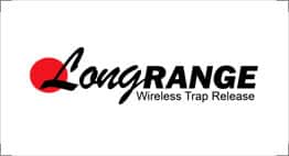 box containing longrange wireless trap release logo 